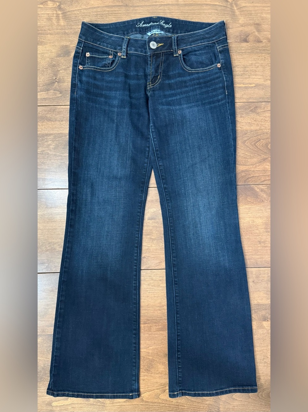 American Eagle Outfitters “Favorite Boyfriend” Dark Blue Wide Leg Jeans